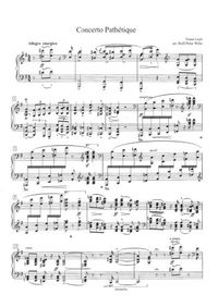 Concerto pathétique arrangé pour piano seul - Franz Liszt